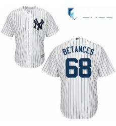 Youth Majestic New York Yankees 68 Dellin Betances Replica White Home MLB Jersey