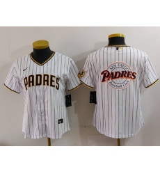 Women San Diego Padres Big Logo Cool Base Stitched Baseball Jersey 5