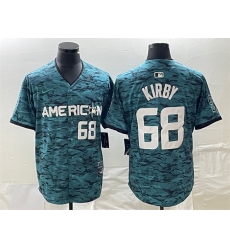 Men Seattle Mariners 68 George Kirby Teal 2023 All Star Cool Base With Patch Stitched Baseball Jersey