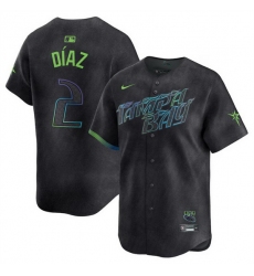 Men Tampa Bay Rays 2 Yandy D EDaz Charcoal 2024 City Connect Limited Stitched Baseball Jersey