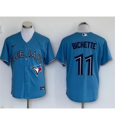 Men Toronto Blue Jays 11 Bo Bichette Blue Cool Base Stitched Baseball Jersey