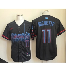 Men Toronto Blue Jays 11 Bo Bichette Navy 2024 City Connect Limited Stitched Baseball Jersey