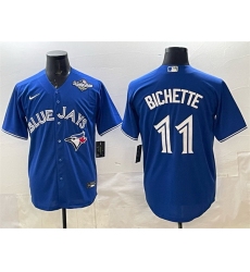Men Toronto Blue Jays 11 Bo Bichette Royal 2025 World Series Cool Base Stitched Baseball Jersey Men Toronto Blue Jays 11 Bo Bichette Royal 2025 World Series Cool Base Stitched Baseball Jersey