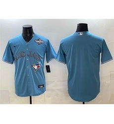 Men Toronto Blue Jays Blank Blue 2025 World Series Home Cool Base Stitched Baseball Jersey