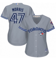 Womens Majestic Toronto Blue Jays 47 Jack Morris Replica Grey Road MLB Jersey 