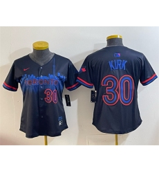 Youth Toronto Blue Jays 30 Alejandro Kirk Navy 2024 City Connect Limited Stitched Baseball Jersey