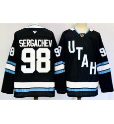 Men Utah Hockey Club 98 Mikhail Sergachev Navy 2024 25 Stitched Jersey