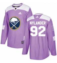 Mens Adidas Buffalo Sabres 92 Alexander Nylander Authentic Purple Fights Cancer Practice NHL Jersey 