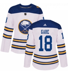 Womens Adidas Buffalo Sabres 18 Danny Gare Authentic White 2018 Winter Classic NHL Jersey 