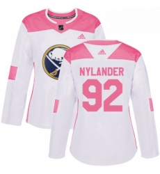 Womens Adidas Buffalo Sabres 92 Alexander Nylander Authentic WhitePink Fashion NHL Jersey 