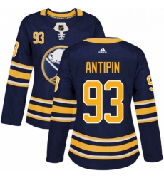 Womens Adidas Buffalo Sabres 93 Victor Antipin Premier Navy Blue Home NHL Jersey 