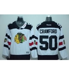 Blackhawks #50 Corey Crawford White 2016 Stadium Series Stitched NHL Jersey