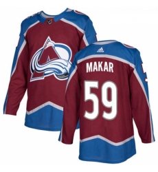 Youth Adidas Colorado Avalanche 59 Cale Makar Premier Burgundy Red Home NHL Jersey 