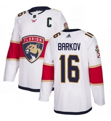 Men Florida Panthers 16 Aleksander Barkov White Stitched jersey