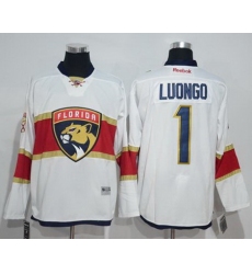 Panthers #1 Roberto Luongo White Road Stitched NHL Jersey