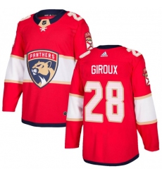 Panthers #28 Claude Giroux Red Home Authentic Stitched Mens Hockey Jersey