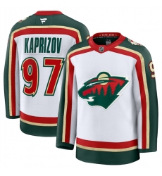 Men Minnesota Wild 97 Kirill Kaprizov White 2025 25th Anniversary Stitched Hockey Jersey