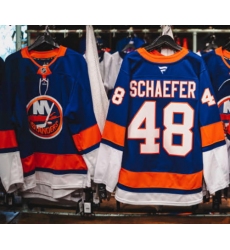 Men New York Islanders Matthew Schaefer #48 Navy 2024 25 Stitched Hockey Jersey