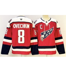 Men Washington Capitals 8 Alexander Ovechkin Navy With C Patch Stitched Hockey Jersey