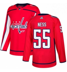 Mens Adidas Washington Capitals 55 Aaron Ness Premier Red Home NHL Jersey 