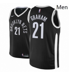 Men NBA 2018 19 Brooklyn Nets 21 Treveon Graham City Edition Black Jersey 