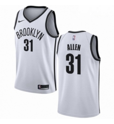 Mens Nike Brooklyn Nets 31 Jarrett Allen Authentic White NBA Jersey Association Edition 