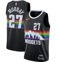 Men Nuggets 27 Jamal Murray Black City Edition Jersey