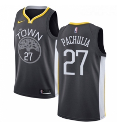 Youth Nike Golden State Warriors 27 Zaza Pachulia Swingman Black Alternate NBA Jersey Statement Edition