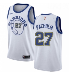 Youth Nike Golden State Warriors 27 Zaza Pachulia Swingman White Hardwood Classics NBA Jersey