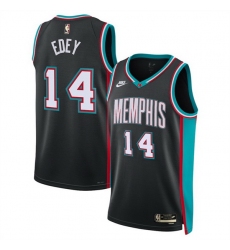 Men Memphis Grizzlies 14 Zach Edey Black 2025 Classic Edition Stitched Basketball Jersey