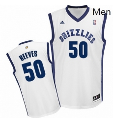 Mens Adidas Memphis Grizzlies 50 Bryant Reeves Swingman White Home NBA Jersey