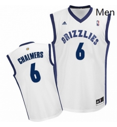 Mens Adidas Memphis Grizzlies 6 Mario Chalmers Swingman White Home NBA Jersey 