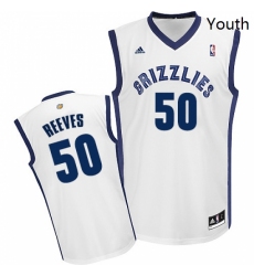 Youth Adidas Memphis Grizzlies 50 Bryant Reeves Swingman White Home NBA Jersey