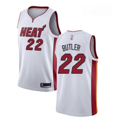 Heat #22 Jimmy Butler White Basketball Swingman Association Edition Jersey