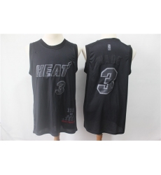 Heat 3 Dwyane Wade Black Nike Swingman MVP Jersey