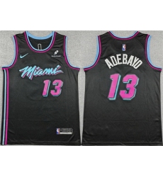 Men Miami Heat 13 Bam Adebayo Black 2025 26 City Edition Stitched Basketball Jersey Men Miami Heat 13 Bam Adebayo Black 2025 26 City Edition Stitched Basketball Jersey