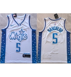Men Orlando Magic 5 Paolo Banchero Silver 2025 26 City Edition Stitched Basketball Jersey