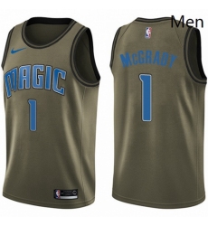 Mens Nike Orlando Magic 1 Tracy Mcgrady Swingman Green Salute to Service NBA Jersey