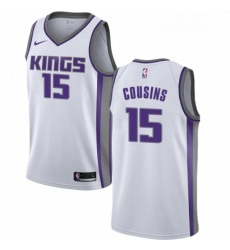 Youth Nike Sacramento Kings 15 DeMarcus Cousins Swingman White NBA Jersey Association Edition