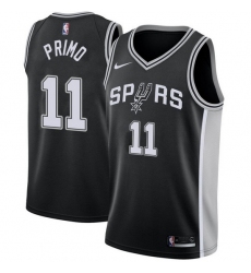 Men San Antonio Spurs 11 Joshua Primo Black Icon Edition Stitched Jersey