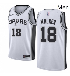 Mens Nike San Antonio Spurs 18 Lonnie Walker Swingman White NBA Jersey Association Edition 