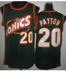 Seattle SuperSonics 20 Gary Payton Green Throwback Revolution 30 NBA Jerseys