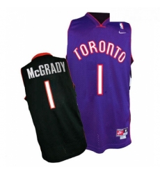 Mens Nike Toronto Raptors 1 Tracy Mcgrady Swingman BlackPurple Throwback NBA Jersey