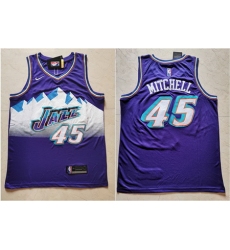 Jazz 45 Donovan Mitchell Purple Nike Swingman Jersey