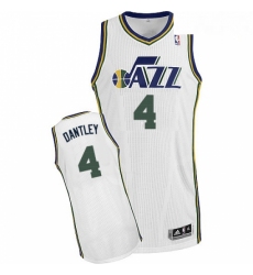 Mens Adidas Utah Jazz 4 Adrian Dantley Authentic White Home NBA Jersey