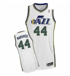 Mens Adidas Utah Jazz 44 Pete Maravich Authentic White Home NBA Jersey