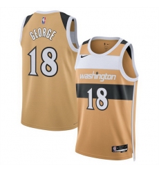 Men Washington Wizards 18 Kyshawn George Gold 2025 26 City Edition Stitched Basketball Jersey