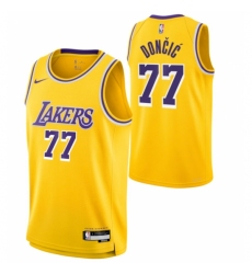 Youth Luka Doncic Los Angeles Lakers Jordan Brand Swingman Jersey Icon Edition Yellow