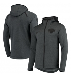 Men New York Knicks Nike Showtime Tonal Therma Flex Performance Full Zip Hoodie Black