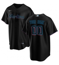 Men Women Youth Toddler MIAMI MARLINS Custom Stitched Jersey Black